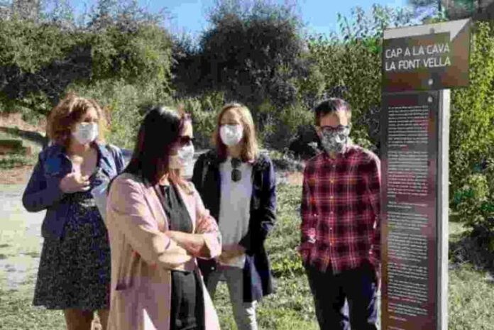 La vicepresidenta de la Diputació, Maria Josep Amigó, ha visitat les obres de rehabilitació ambiental