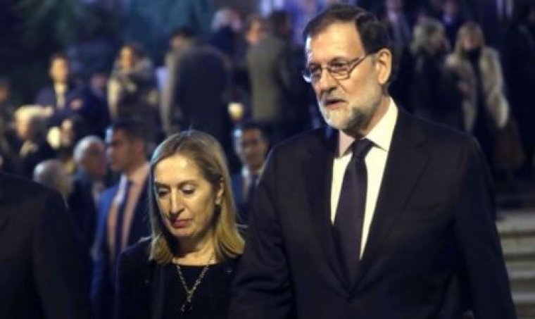 Imagen de Rajoy en el funeral
