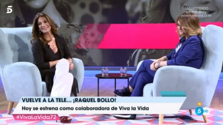 Raquel Bollo junto a ToÃ±i Moreno en su primer dia en 'Viva la vida'