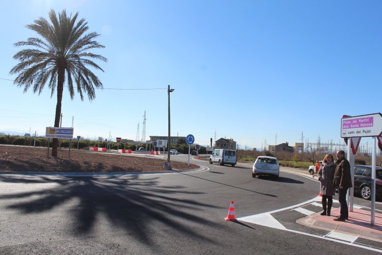 La nova redona de la carretera CV-505 entre Alzira i Alberic
