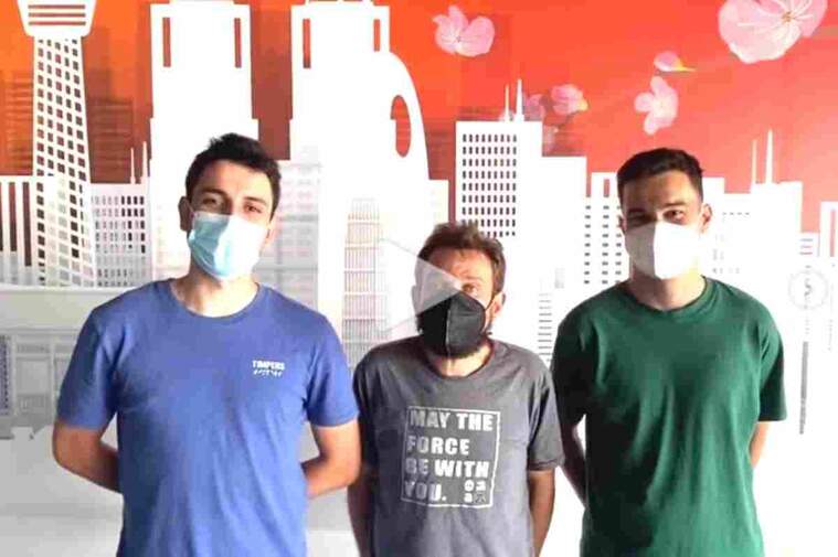 D'esquerra a dreta: Aitor, Diego i Roberto, els fundadors de Timpers