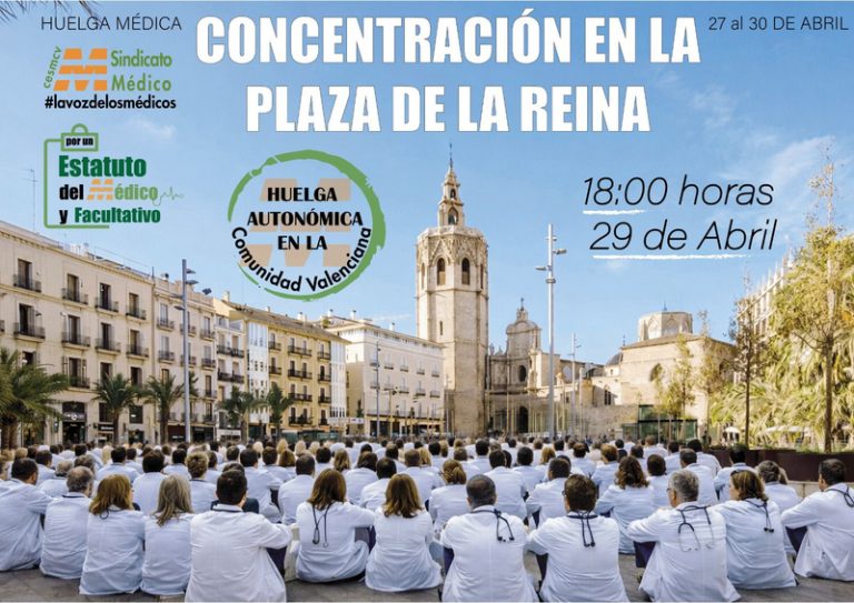 Metges valencians convoquen una asseguda i manifestació a València el 29 d’abril