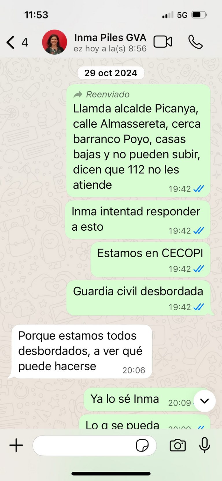 Un missatge de Protecció Civil prova que va avisar a Emergències per la rambla de Poio durant la DANA