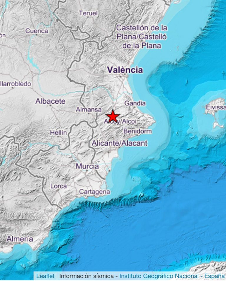 Ontinyent registra un terratrémol de magnitud 3,5 sentit en tot el municipi