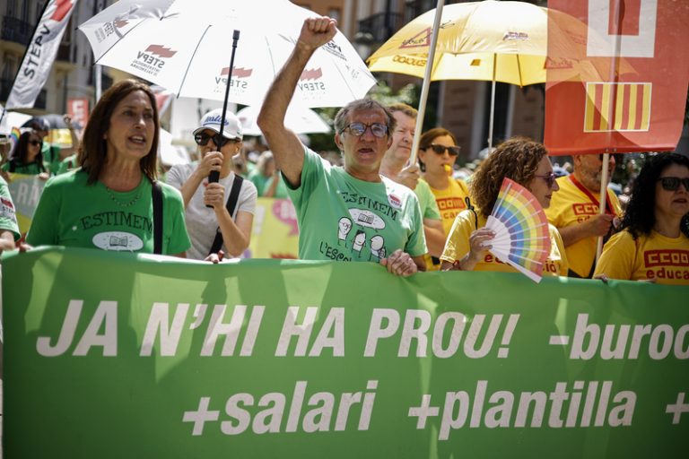 El curs escolar tanca amb més tensió: creix el malestar docent i es multipliquen les protestes