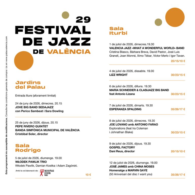 Maria Schneider, Esperanza Spalding i Lizz Wright lideren el Festival de Jazz de València 2026