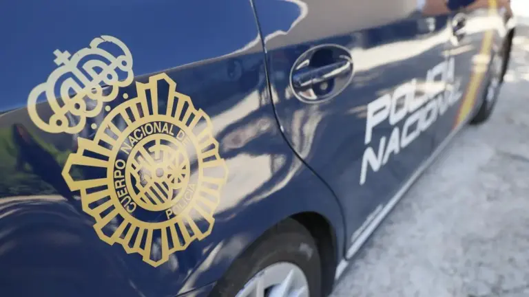 Anagrama de la Policía Nacional de España en un coche del Cuerpo Nacional de Policía en València